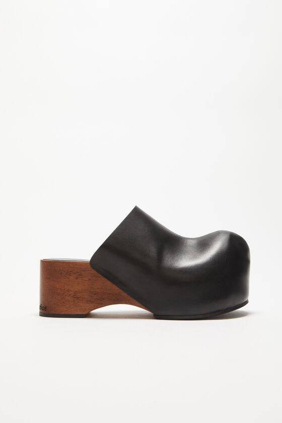 (image for) Custom-Made Leather wood clogs